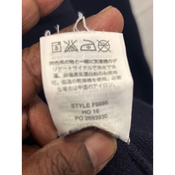 J.Crew  Navy Quarter-Zip Knit Sweater Pullover  & Long Sleeves M - Picture 9 of 10